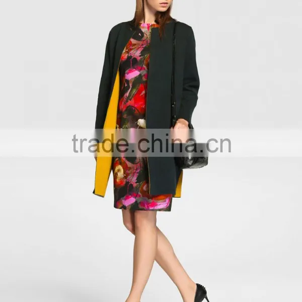 Winter Jacke Coat Long Sleeve Fur Coat Two Color Gray Plain Cotton Coat Wholesale Custom Apparel Made in China photo-5