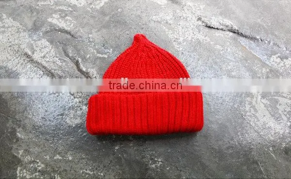 100% Acylic Cottonacrylic Beanie Embroidery Knit Hats/winter Caps photo-5