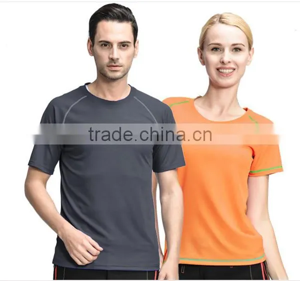 2016 Running Wear Dry Fit Tshirt 100% Polyester Honeycomb Mesh Women and Men Shirt photo-4