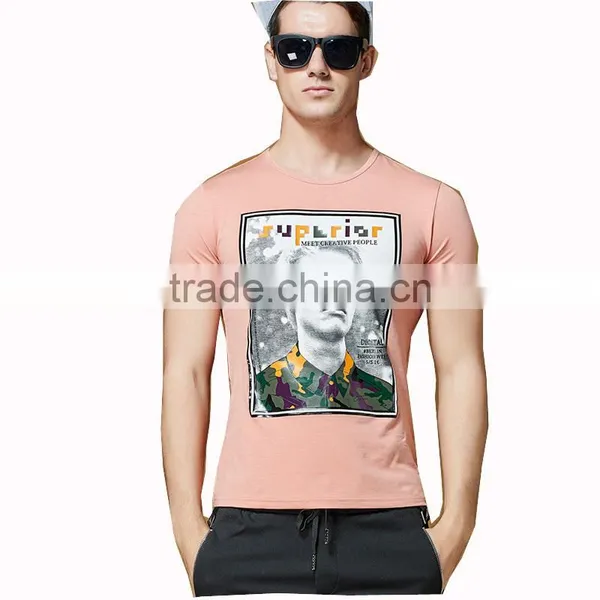 NEW Design Casual Slub BAMBOO Cotton t Shirt Men Offset 3D Printing O-neck Special Cool Top Tees photo-5