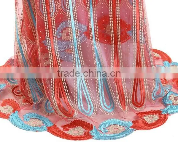 Hottest Latest African Lace Fabric 2016 Many Colors Malaysia Lace Embroidery Fabric photo-6