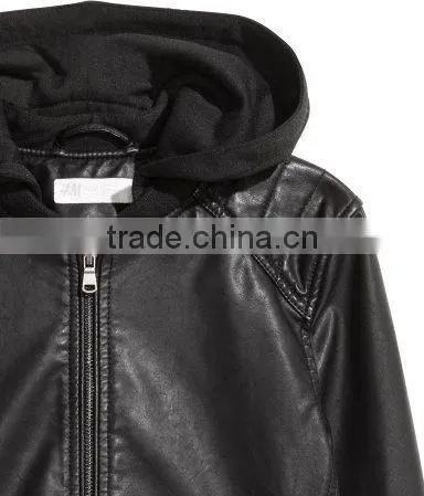 Manufacturer Price Custom Motorcycle Kids Leather Jacket Boys photo-6