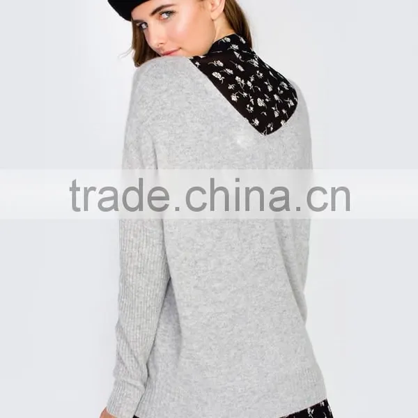 Import Sweater 2016 Lady Custom 100%Cashmere Pullover Knitwear photo-3