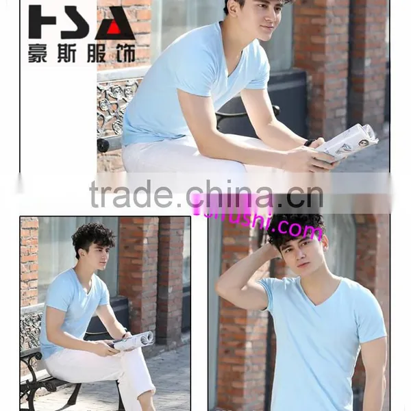 Design Your Own Short Sleeve v Neck t Shirt, v Neck t Shirts Bulk, v Neck Blank t Shirts for Men photo-5
