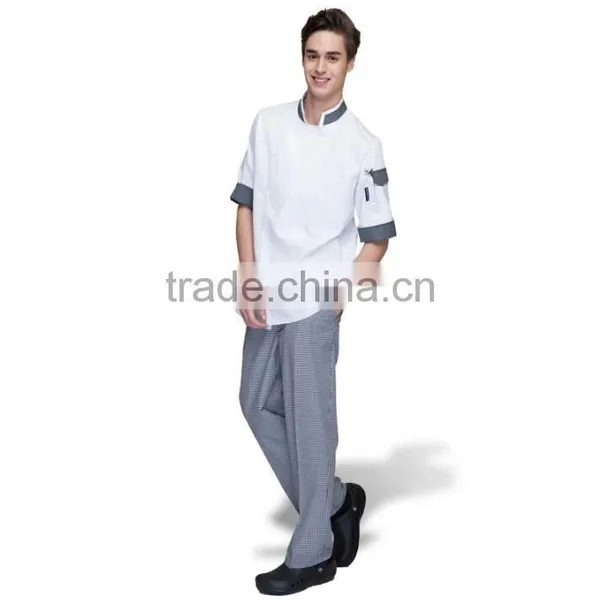 Juqian New Fashion Man Chef's Short Sleeve Jacket Restaurant & Hotel Kitchen Chef Uniform Colors photo-2