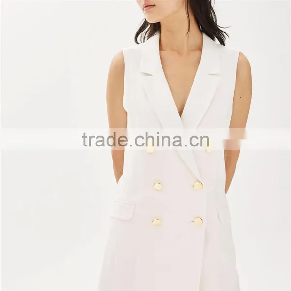 Chic-smart Ivory Sleeveless Western Longline Kurti With Jacket Designs photo-4