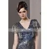 Sell Coniefox Blue Flouncing Sleeves Sequins Glittering Dresses Evening Dress 81283 photo-2