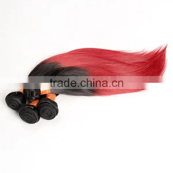 3 Bundles Red Wholesale Cheap Colored Brazilian Hair Weave Fast Shipping photo-3