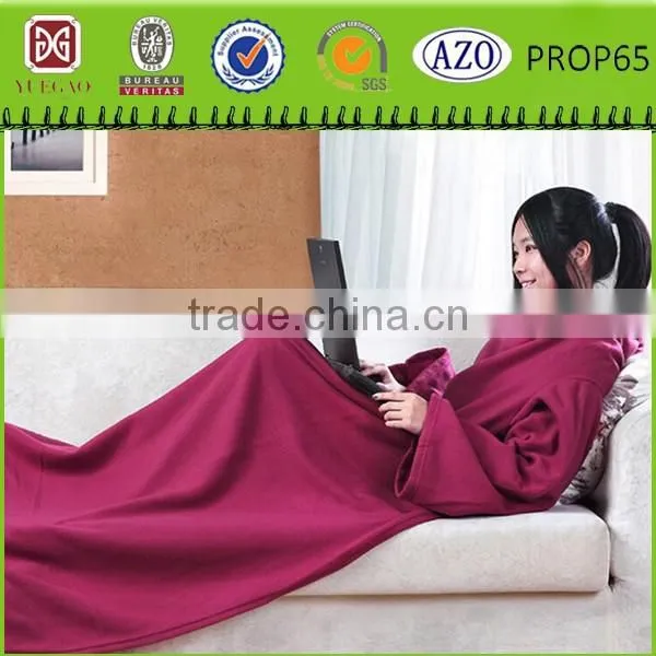 Top Hot Sell Colar Fleece Blanket tv Blanket With Sleeves photo-2