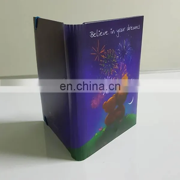 2017 Free Samples Hardcover a4 Szie Notebook Custom Printing With Led Light photo-3