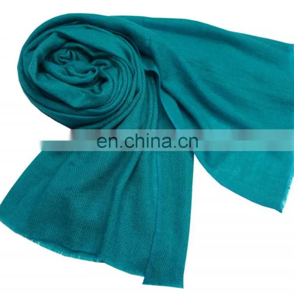 Pashmina Wool Scarfs India , Herringbone Pashmina Wool Shawl , Scarves photo-2