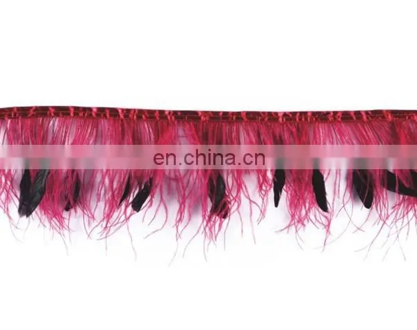 Holiday Natural Feather Trim Wild Fabric Feather Trim for Party photo-3