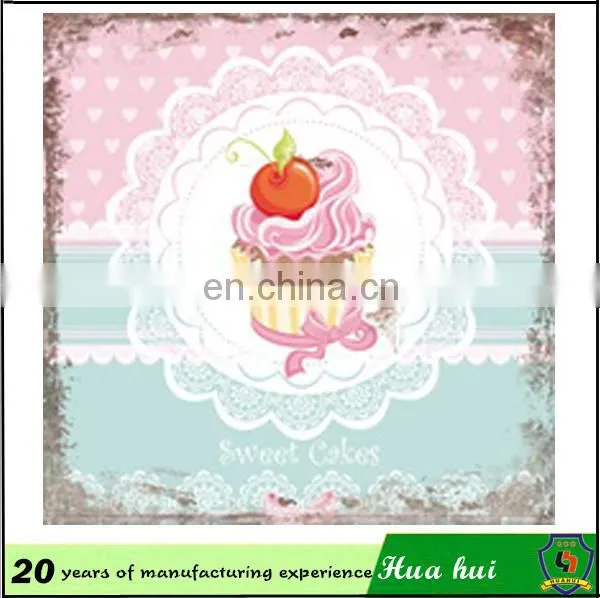 Hanging Pictures of Cake; Metal Tin Sign Vintage Board Poster , Cake Shop Signs C 137