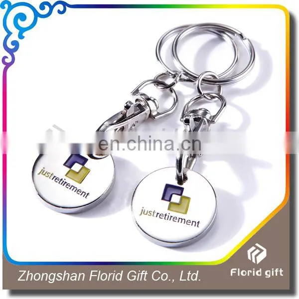 Metal Souvenir Keyring, Top Sale Mini Custom Trolley Coin Keyring photo-3