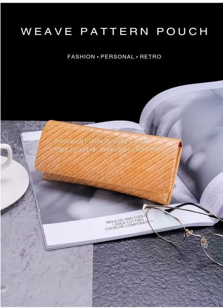 Personalized, Vintage Portable Soft Glasses Case; Fashionable, Crush-resistant Leather Sunglasses Case