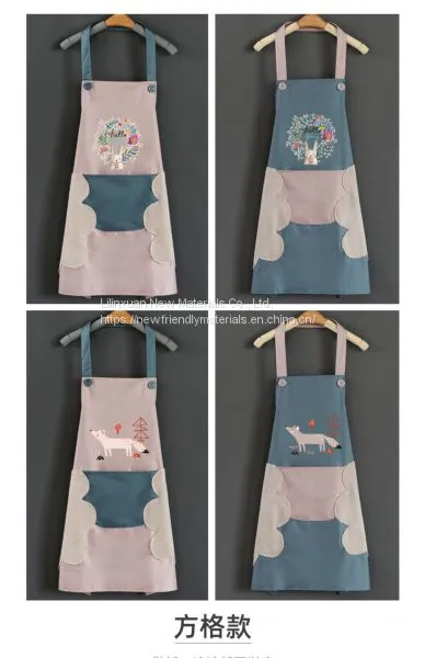 Back Cross Natural Linen Apron, Kitchen Apron photo-2