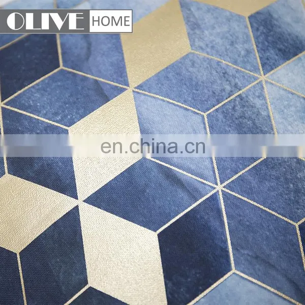 2018 Spring New Design Geometric Figure Gold Stamping Ombre Printing Cushion Cover photo-4