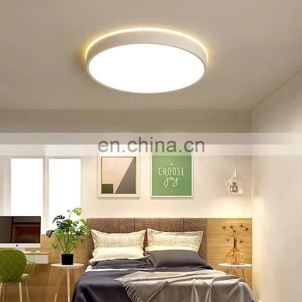 Simple Round White Bedroom Ceiling Lamp LED Chandelier photo-5
