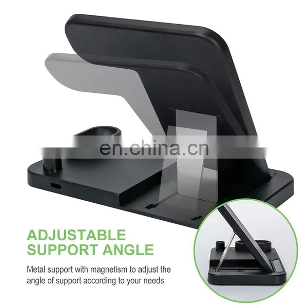 4 in 1 Wireless Charger 2020 Factory Directly Sell Qi Standard Charger Crystal Wireless Portable Cellphone Charger For Iphone photo-5
