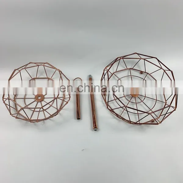 Two-tier Fruit Basket Metal Fruit Bowl Bread Folding Baskets Detachable Fruit Holder Kitchen Storage Baskets Stand photo-4