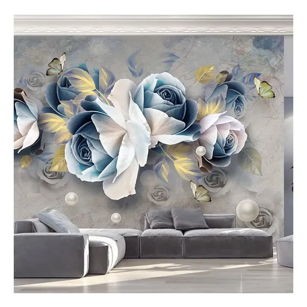 18D 16D 8D Luxury High-quality Decorative 3D 8D Mura Lflower Wallpaper Murals House Dropshipping photo-4