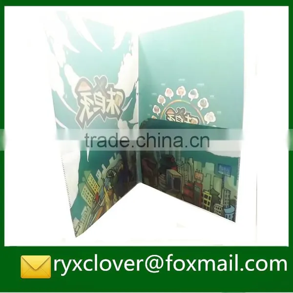 Vivid Colorful A4 Size PP Plastic File Folders With Inner Pocket photo-3