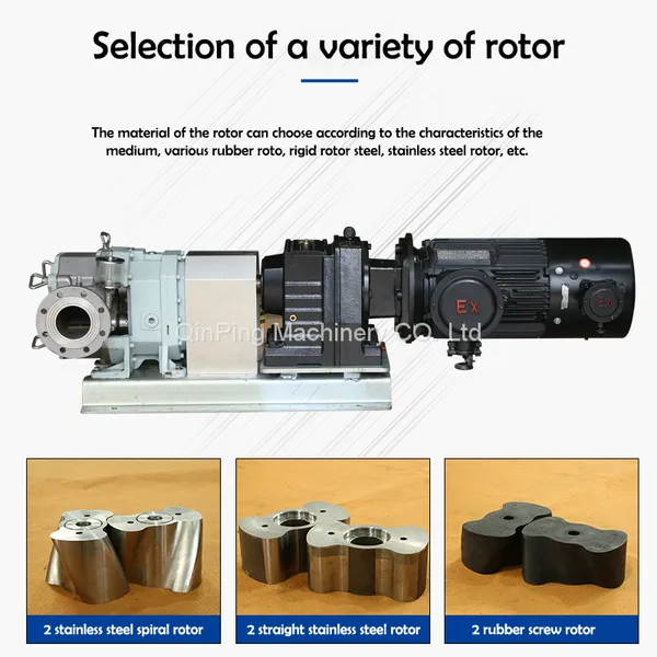 Qinping Series QP120M Stainless Steel Lobe Pump With Floating Seal and Explosion-proof Motor photo-4
