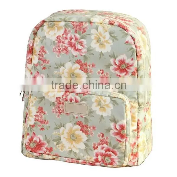 Designer Flower Print Oilcloth Backpack Diaper Bag Custom Waterproof Backpack Diaper Bag 2015 photo-4