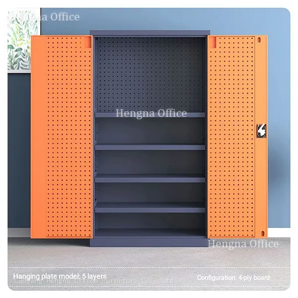 Lockable Industrial Steel Tool Cabinet - 1000mm Width Storage Cupboard With Reinforced Hinges for Power Tools and Spare Parts Storage photo-2