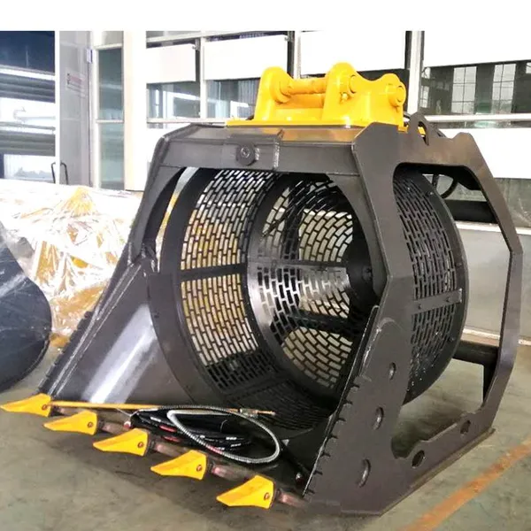 Hydraulic Rotating Bucket for Excavators - Heavy Duty 360° Rotation Grapple Attachment
