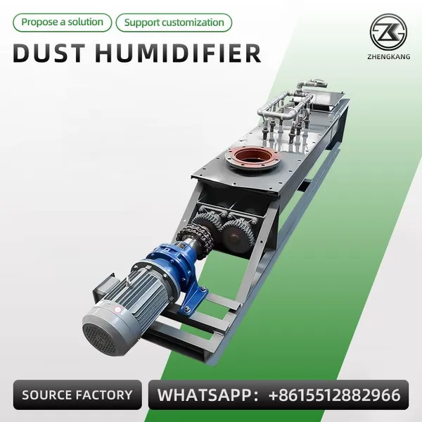 Industrial Double Shaft Dust Humidifier Mixer Fly Ash Humidifying Machine photo-4