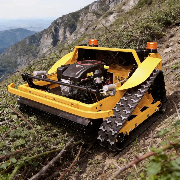 Remote Control Tracked Hillside Mower 800mm Cutting Width 60 Degree Slope Flail Type for Steep Terrain Vegetation