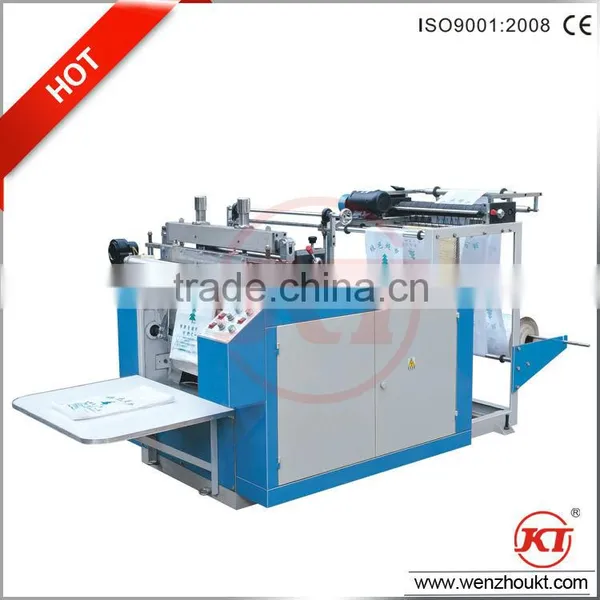 automatic hot cutting t shirt bag making machine