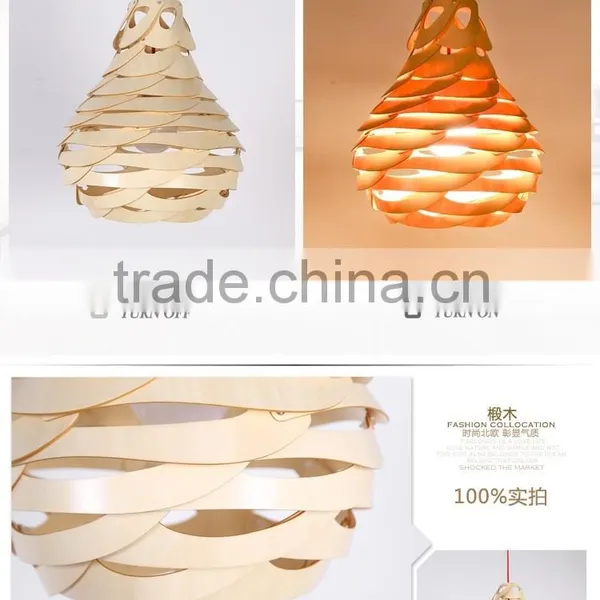 LED Pendant Light JK-8005B-30 Newest Wood Color Handmade Pendant Light for Children Room Decoration photo-3