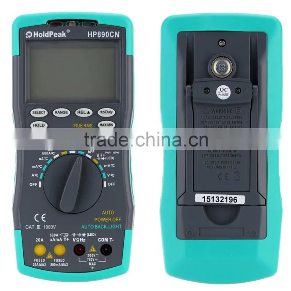HoldPeak HP-890CN HP890CN LCD Digital Multimeter DMM With NCV Detector DC AC Voltage Current Meter Resistance Diode Capaticance photo-4