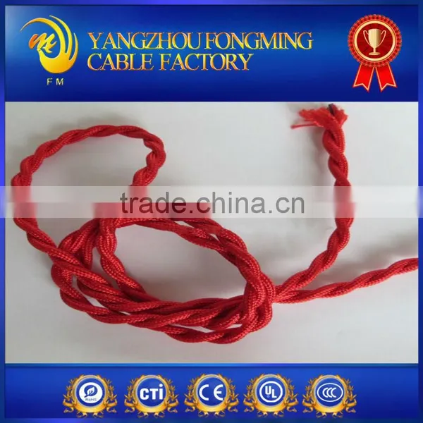 2.0mm2 Cotton Braided PVC Insulation Electric Cable Wire With High Temperature and High Voltage PVC Light Cord photo-5