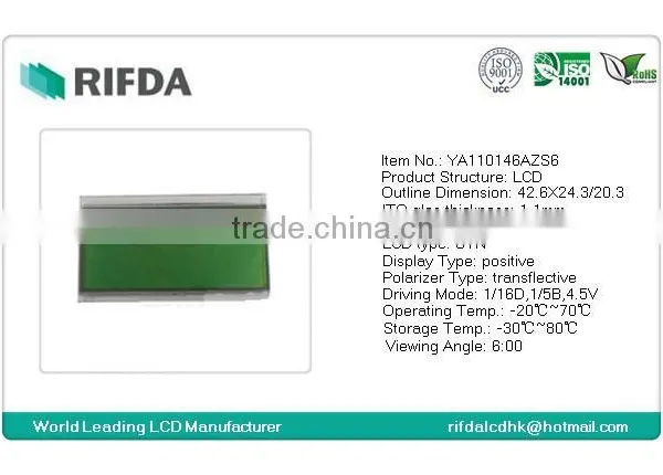 STN Type Graphic Lcd Display Dot Matrix 8x2 With Polarizer photo-2