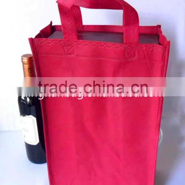 2015 Factory pp Non Woven Promotion Cheap Wine Bag With Logo in Custom photo-3