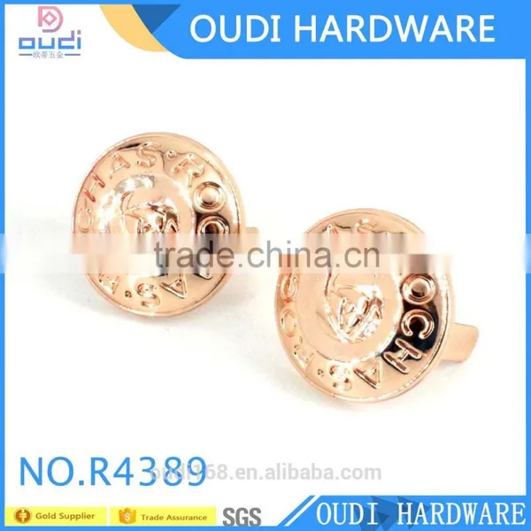 2016 Rose Gold Metal Badge Bag Hardware Painting Logo Plate for Leather Metal Logo Label photo-4