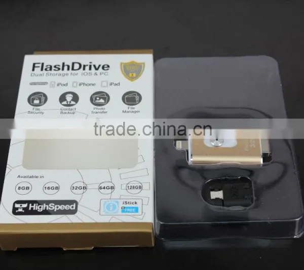 Wholesale Fast Drives for Iphone/ipad/ipod/andoir 16GB/32GB/64GB/128GB OTG I-Flash Drive photo-3