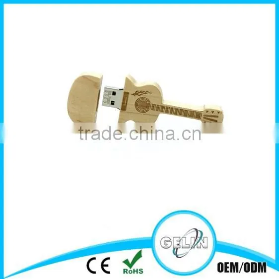 Guitar Shape Wooden and Bamboo Material Usb Many Packaging Avalibale photo-2