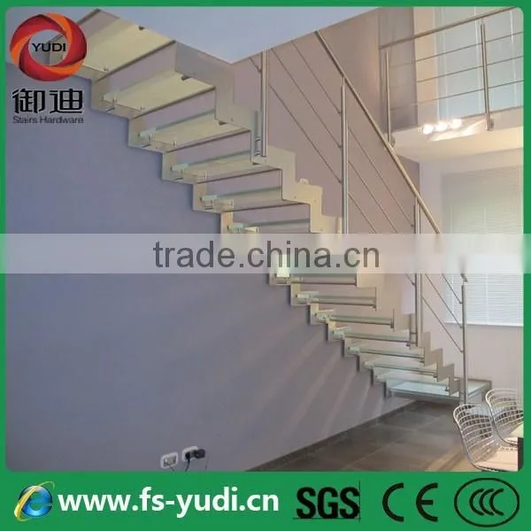 Steel Glass Straight Stairs, Steel Staircase, Glass Stair---YUDI photo-6