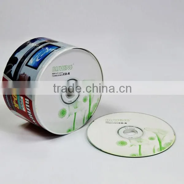 RISHENG Full Face White Inkjet Printable Cd-r Blank/CD-R 52X/Printable Disc photo-5