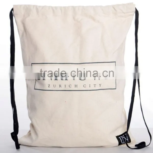 Cotton Fabric Gift Bag Draw String Custom Logo Cotton Bag Canvas Bag