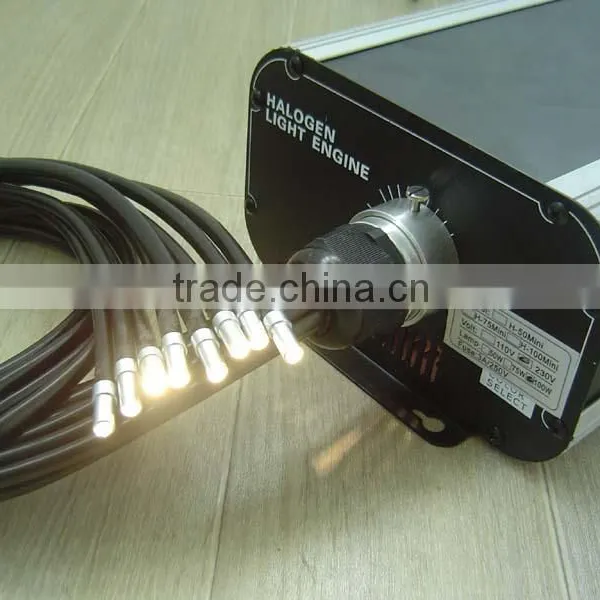Multi-core end light optical fiber cable