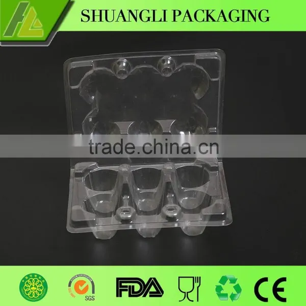 6 Cells Clear Transparent Plastic Quail Egg Tray photo-2