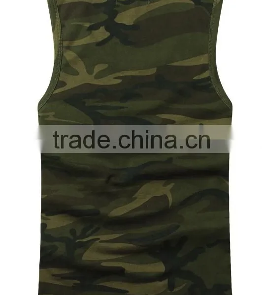 2015 Latest Design Mens Cotton Camo Vest photo-2