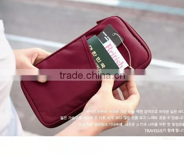 Travel Cover Organizer Zip Wallet Passport Boarding ID Card Holder photo-2