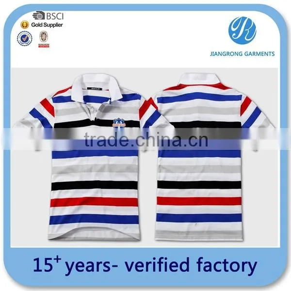Stripe Work Uniform Breathable Polo Shirts