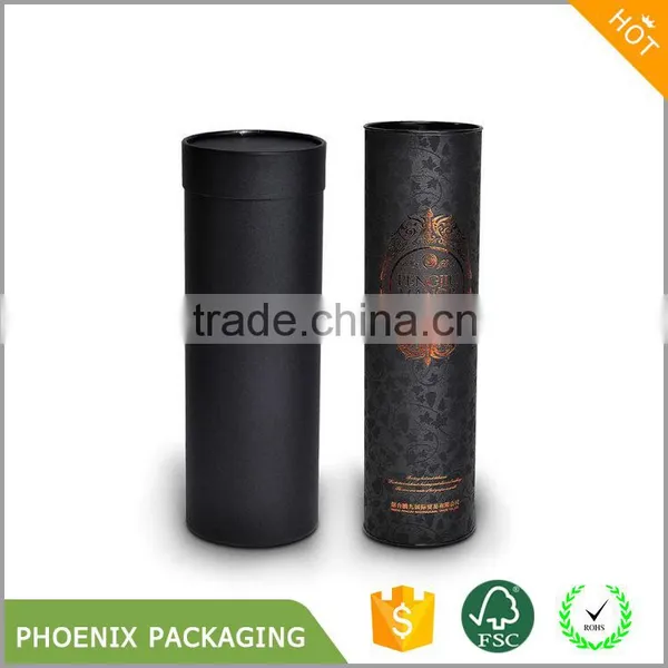Custom Round Tube Cardboard Cylinder Paper Wine Gift Box Wholesale